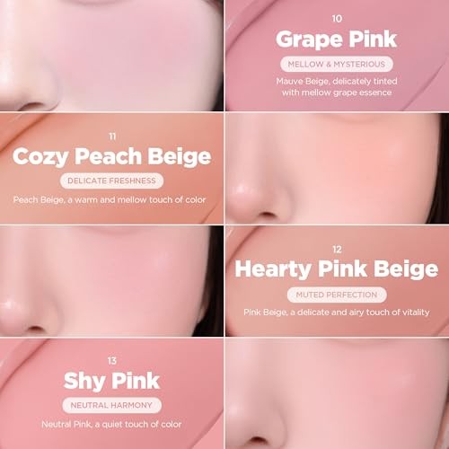 Lilybyred Luv Beam Cheek Balm | Heart-Shaped Korean Cream Blush, Semi-Matte Finish, Long-Lasting, Blendable & Buildable, Soft Creamy Texture, Lightwei