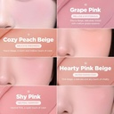 Lilybyred Luv Beam Cheek Balm | Heart-Shaped Korean Cream Blush, Semi-Matte Finish, Long-Lasting, Blendable & Buildable, Soft Creamy Texture, Lightwei