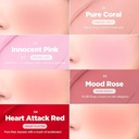 Lilybyred Luv Beam Cheek Balm | Heart-Shaped Korean Cream Blush, Semi-Matte Finish, Long-Lasting, Blendable & Buildable, Soft Creamy Texture, Lightwei