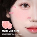 Lilybyred Luv Beam Cheek Balm | Heart-Shaped Korean Cream Blush, Semi-Matte Finish, Long-Lasting, Blendable & Buildable, Soft Creamy Texture, Lightwei