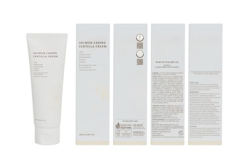 HEVEBLUE Salmon Caring Centella Cream - Salmon PDRN, Salmon Egg Extract, Centella, Madecassoside, Improve Skin Moisture Loss, Restore and Rejuvenate D