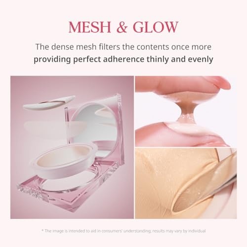 CLIO Kill Cover Mesh Glow Cushion Foundation ([Refill Included] 15g*2  23W SAND)  Glass Skin  Long-Lasting  Lightweight  Buildable Coverage