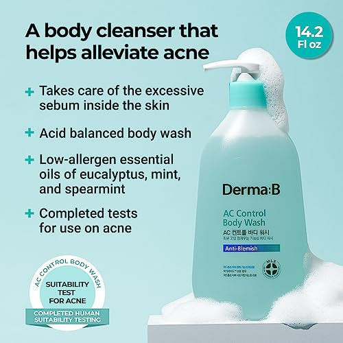 Derma:B, AC Control Body Wash, Anti-Blemish, 14.2 Fl Oz (420 Ml)