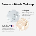 ELROEL Blanc Cover Cream Stick V White - Korean Color-Changing Foundation Stick with Volufiline - Medium to Full Coverage Dewy Finish Base Makeup - Du
