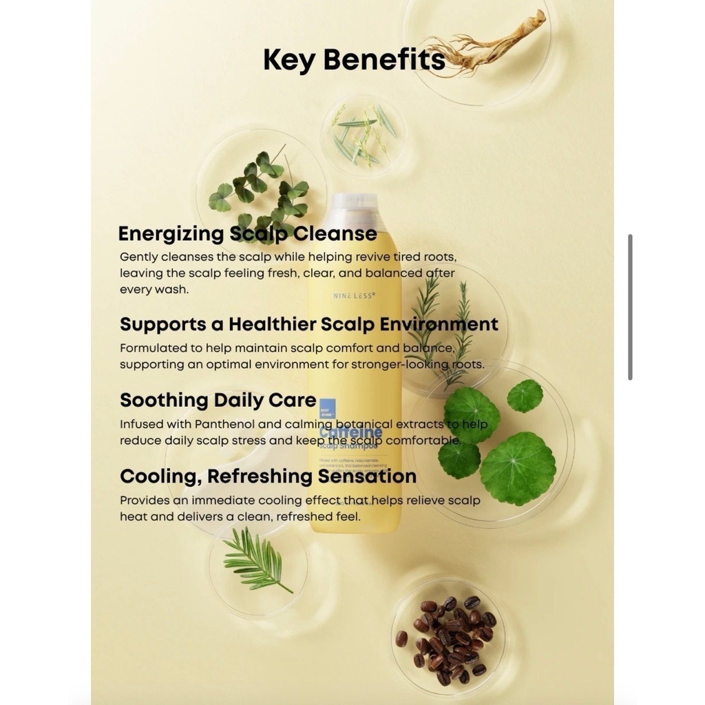 NINEless Root-Biome™ Caffeine Scalp Shampoo - NEW