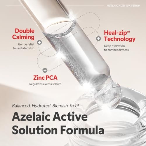 TIRTIR Azelaic Acid 12% Serum for Blemish-Prone Skin - Lightweight Hydrating Formula with Zinc PCA & Hyal-ZIP, Non-Comedogenic, Fragrance-Free, 30ml /