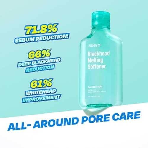 JUMISO Blackhead Melting Softener Cotton Pad Set - Korean Pore Care PHA Exfoliation Witch Hazel Tea Tree Cypress Water Sebum Control Complete Kit, 5.0