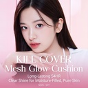 CLIO Kill Cover Mesh Glow Cushion Foundation ([Refill Included] 15g*2  23W SAND)  Glass Skin  Long-Lasting  Lightweight  Buildable Coverage