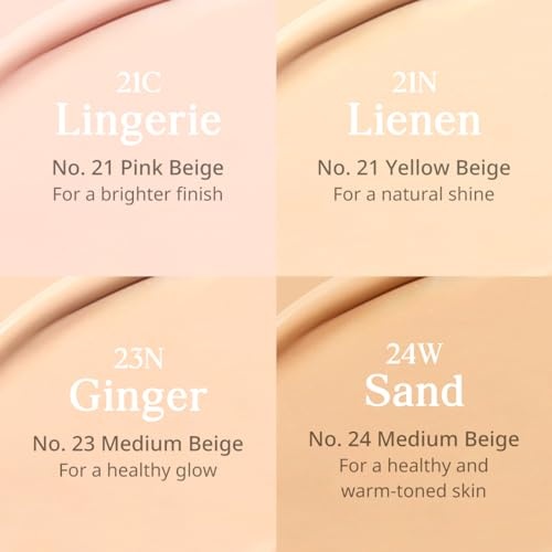 CLIO Kill Cover Mesh Glow Cushion Foundation ([Refill Included] 15g*2  23W SAND)  Glass Skin  Long-Lasting  Lightweight  Buildable Coverage