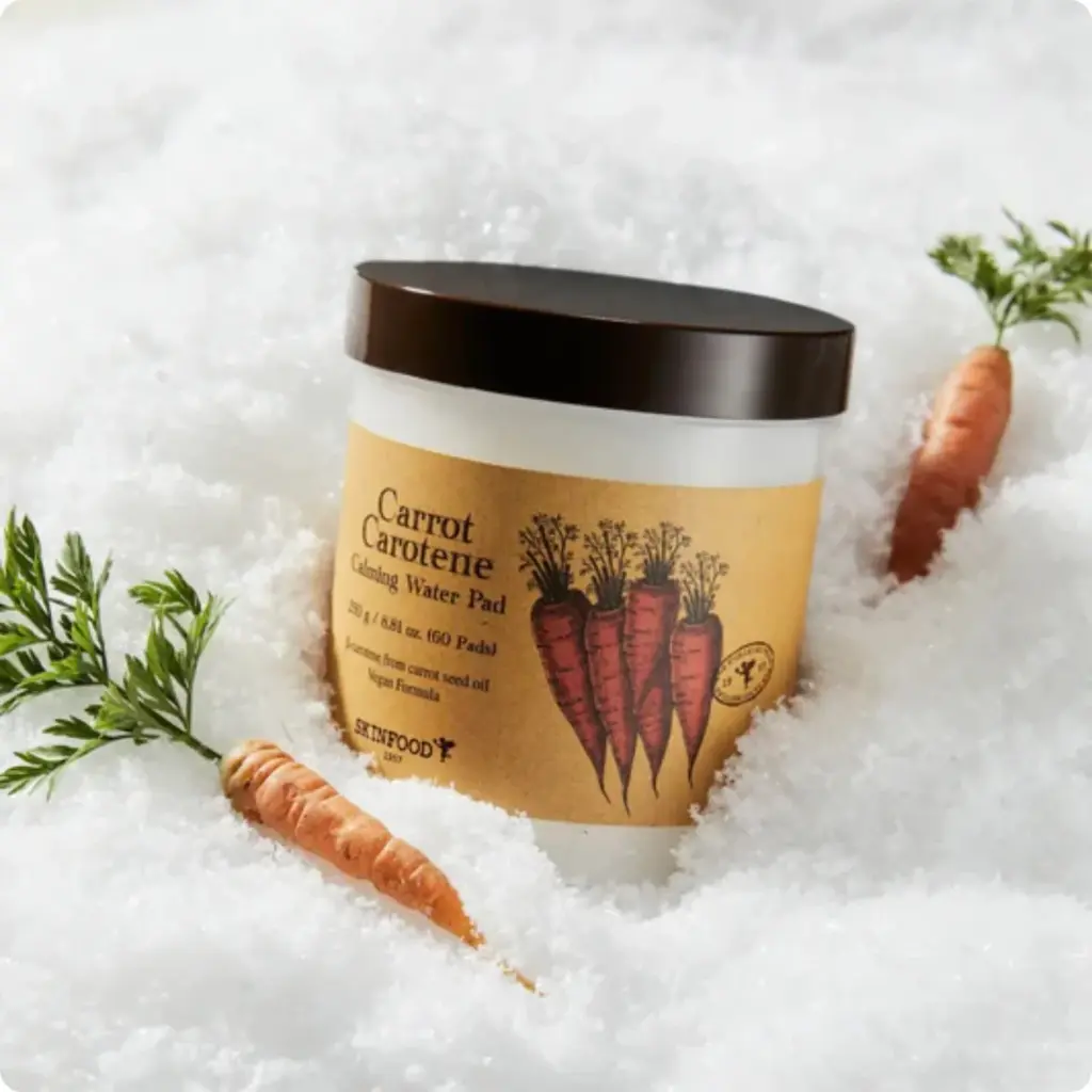 [carrot-carotene-calming-water-pad] SKINFOOD - Carrot Carotene Calming Water Pad (60pcs)