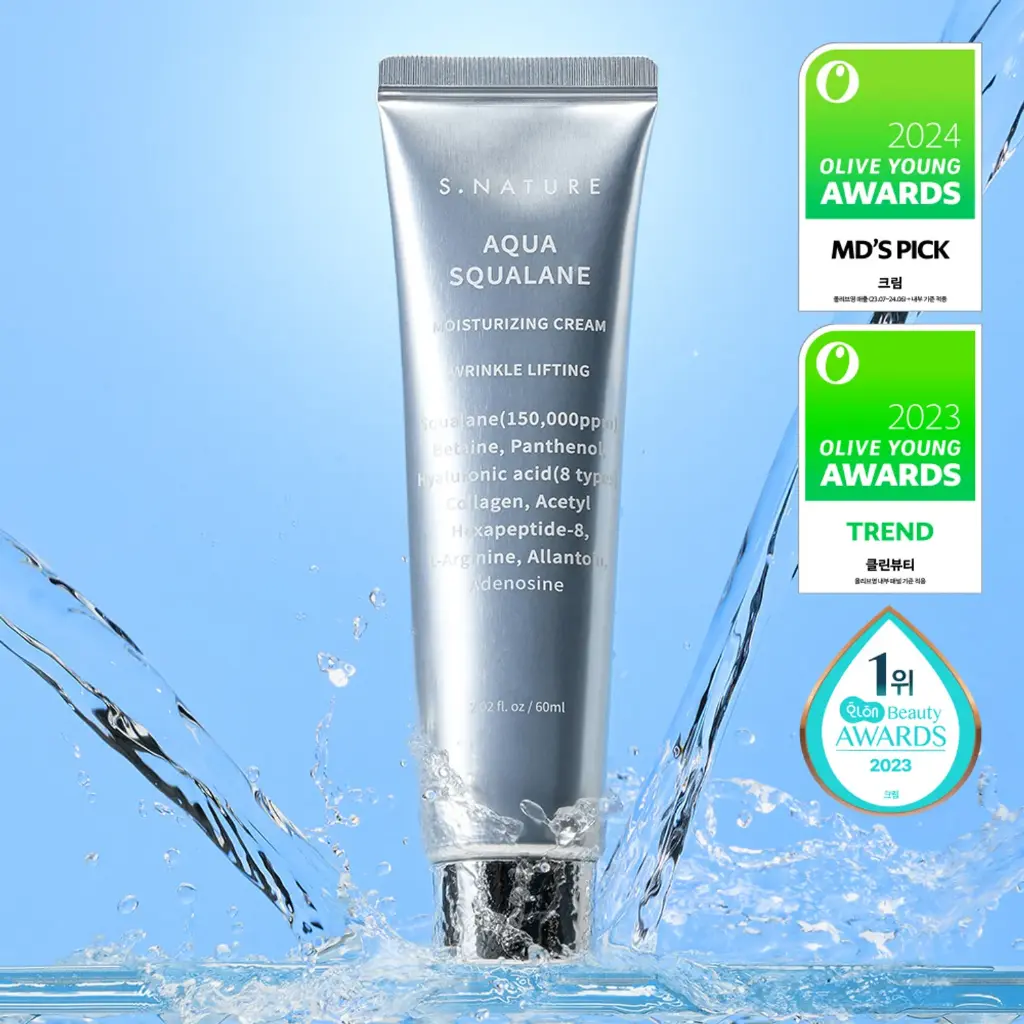 S.NATURE - Aqua Squalane Moisturizing Cream, 2.02 Fl Oz (60 Ml)