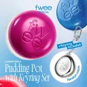 Fwee - Lip & Cheek Blurry Pudding Pot + Pendant Keyring Set - 5g - PK03 Cherry